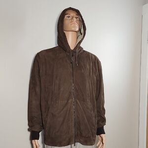 Men's Brown Hooded Jacket